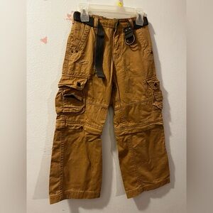 NWT Boy’s Tan Cargo Pants with Zippers Removable to Shorts Size 6 Greendog